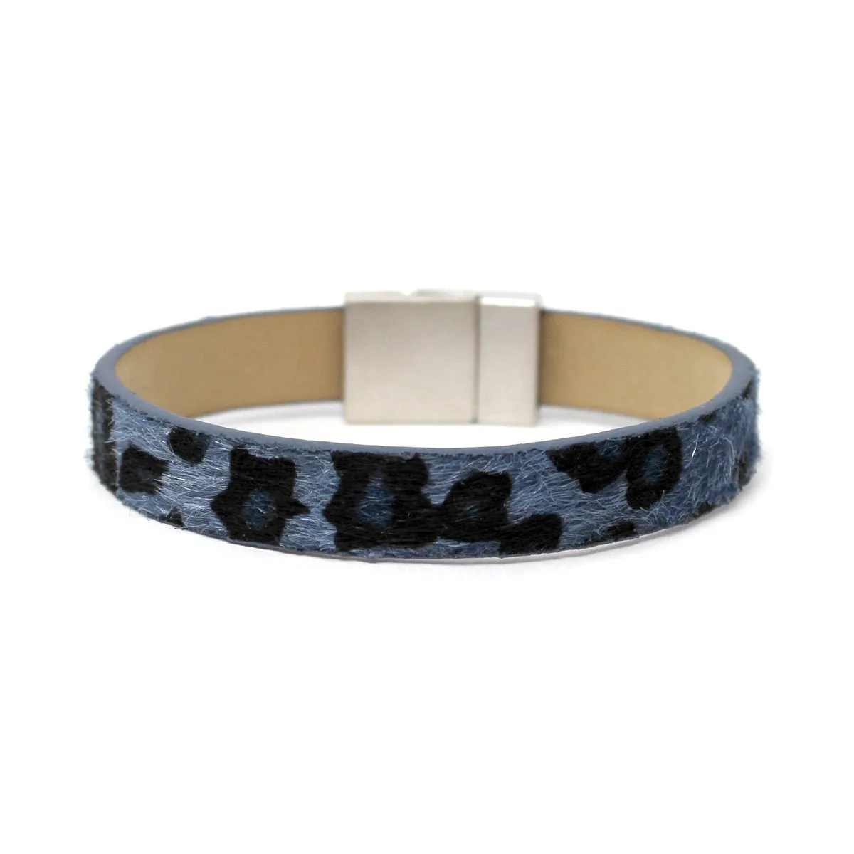 Animal Print Faux Fur Magnetic Bracelet