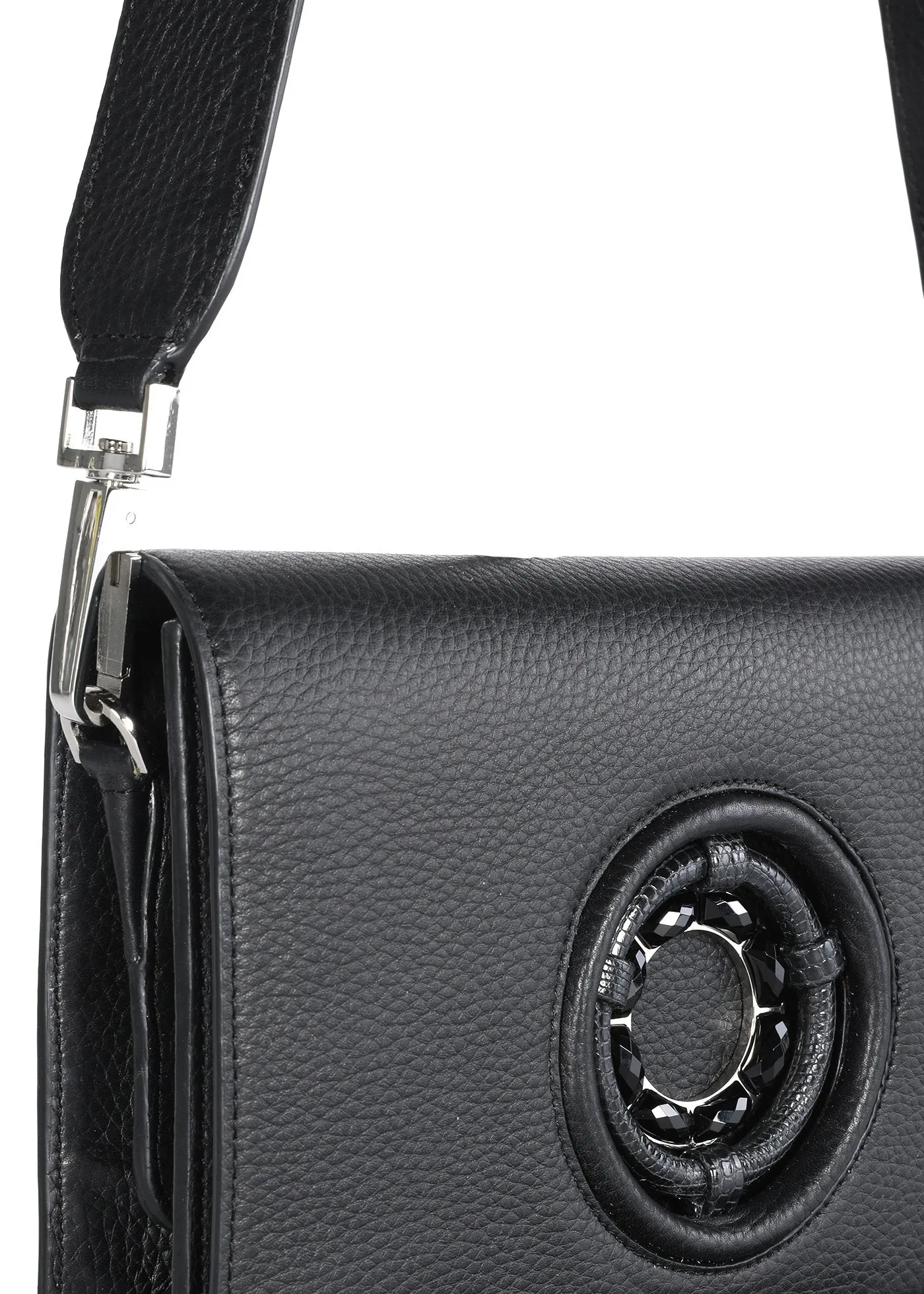 Anna Convertible Crossbody, Black Leather, Onyx