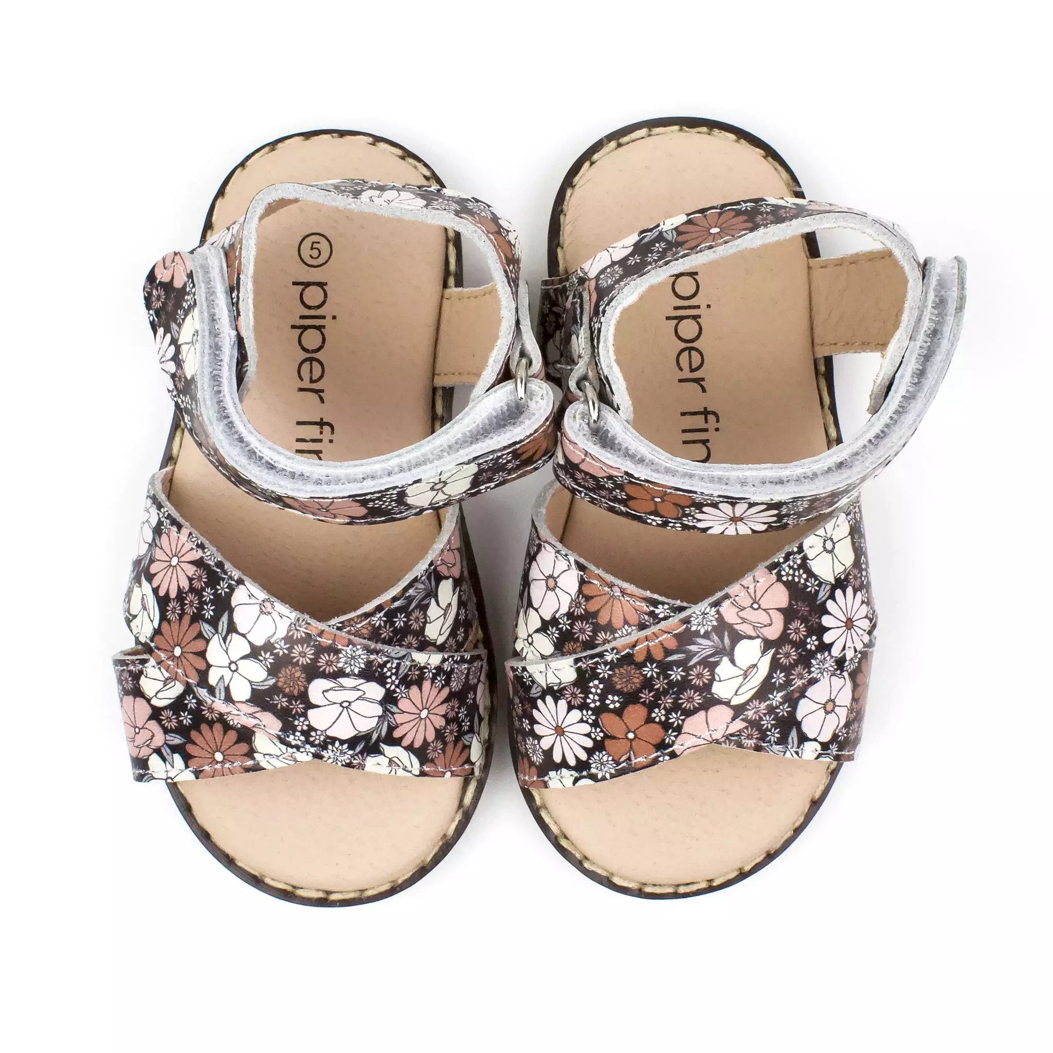 Black Floral - Classic Sandal