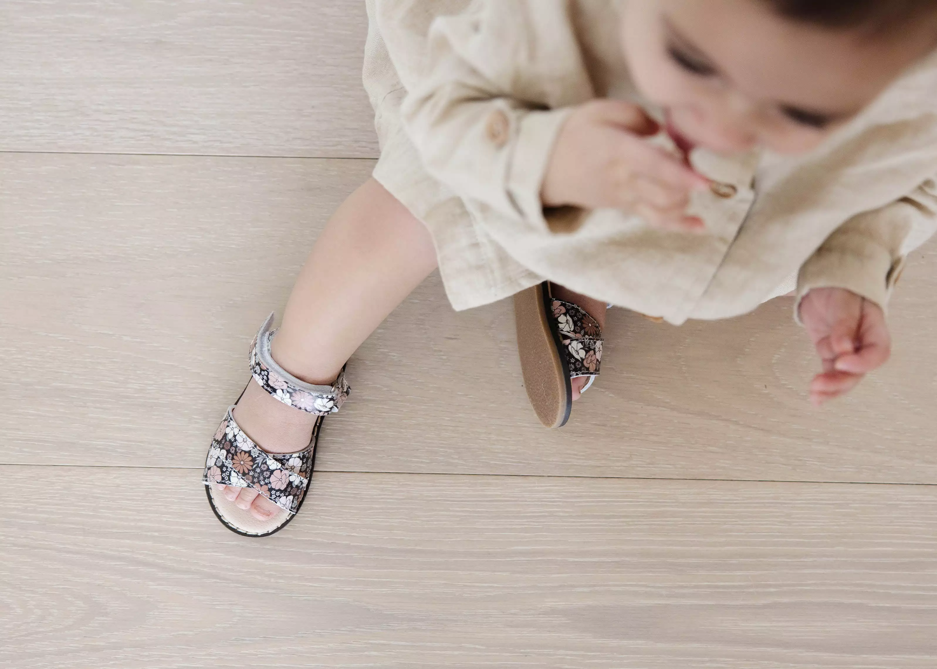 Black Floral - Classic Sandal