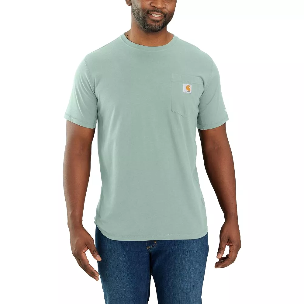 'Carhartt' Men's Force Relaxed Fit Midweight Pocket T-Shirt - Blue Surf