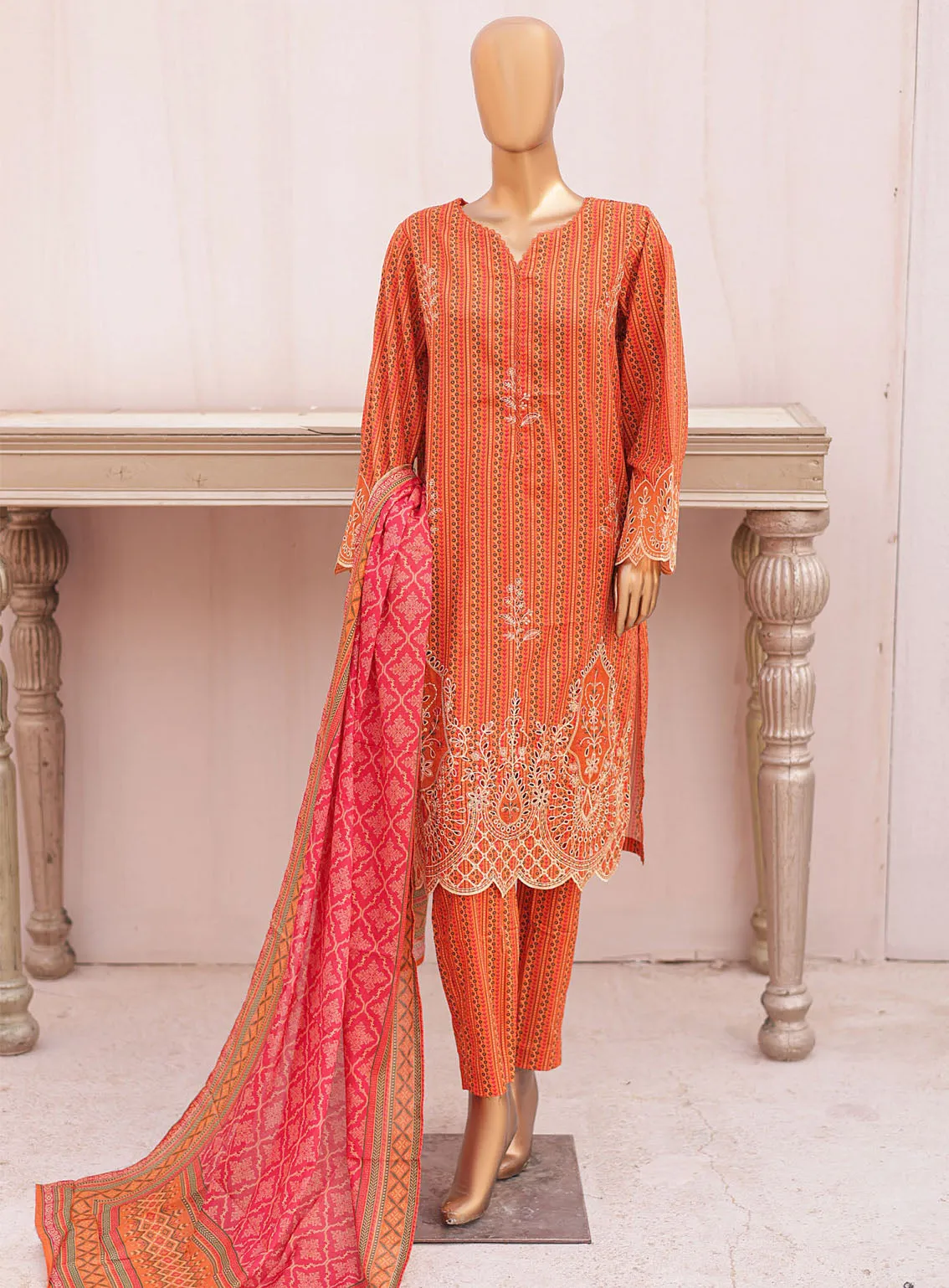 Chand Bagh By Bin Saeed Embroidered Lawn 3 Piece Stitched Suit  - BS24CBEL D-153