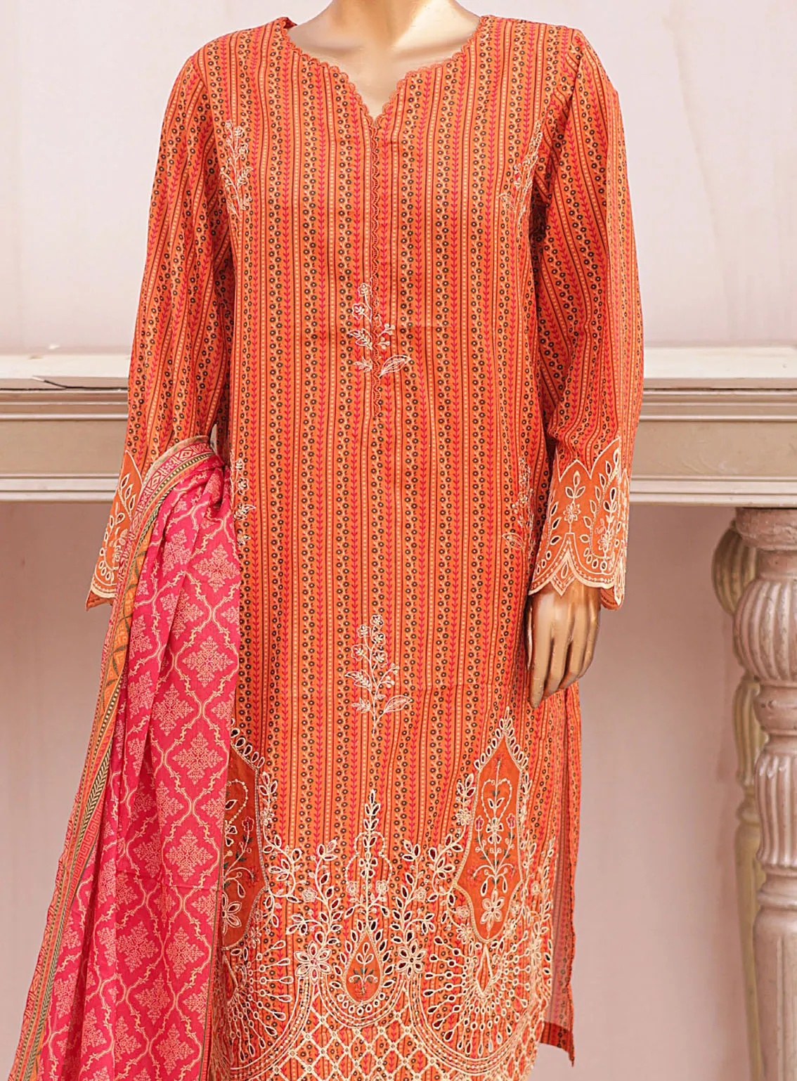 Chand Bagh By Bin Saeed Embroidered Lawn 3 Piece Stitched Suit  - BS24CBEL D-153