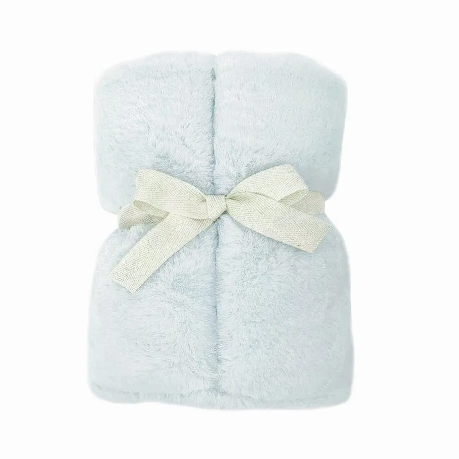 Charmante Luxe Faux Fur Baby Blanket | Blue