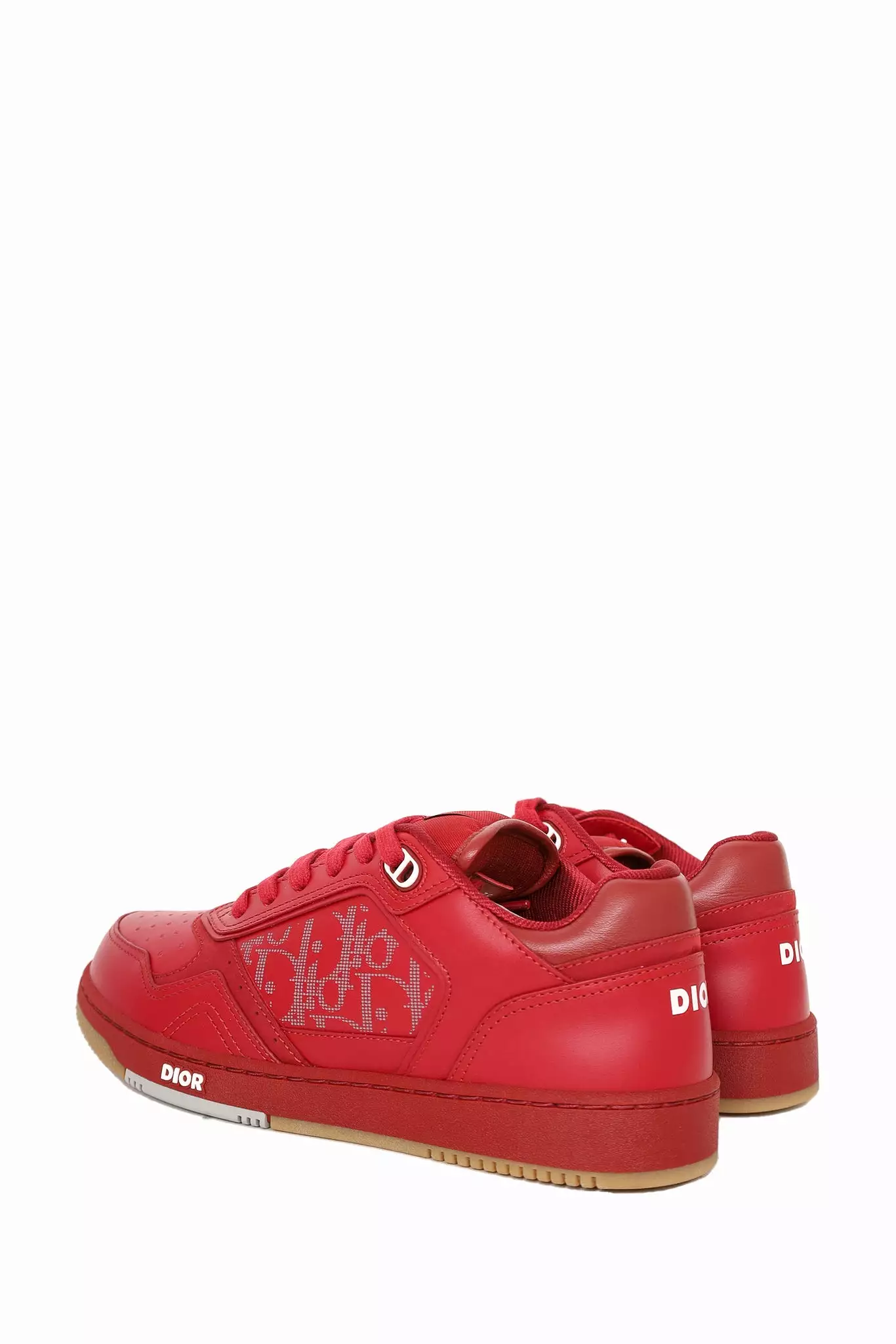 Christian Dior Red Oblique Leather B27 Low Top Sneaker Size 38