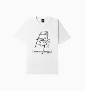 Conversations Amongst Us 550 Graphic Mens Short Sleeve Shirt - White