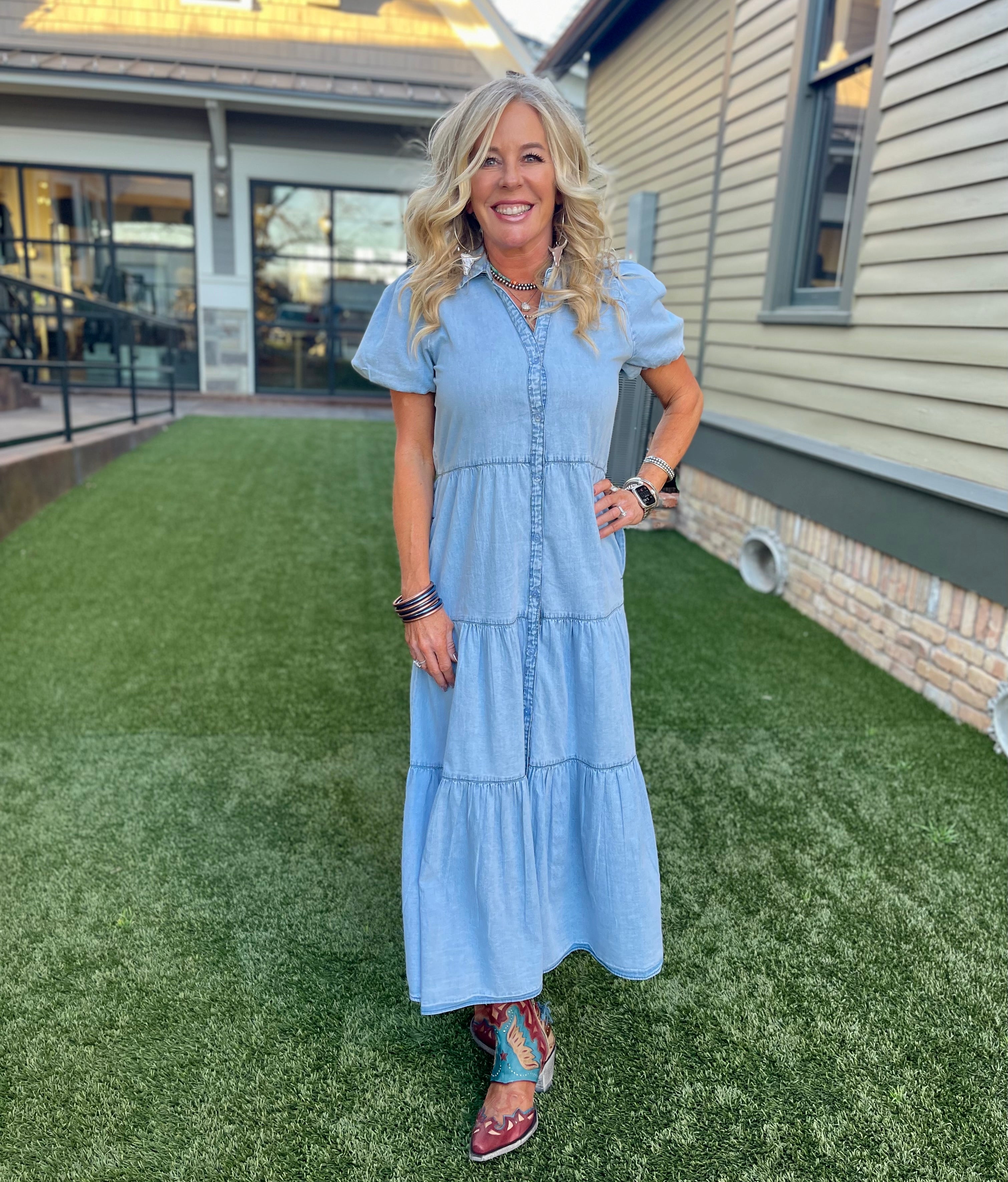 Denim Days Midi Dress