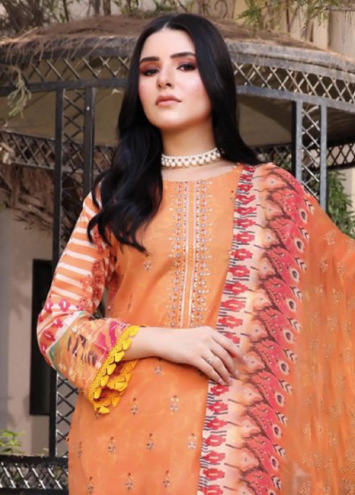 Dhagakari by Schick Embroidered Lawn 3 Piece Unstitch Suit SDH24DL-04