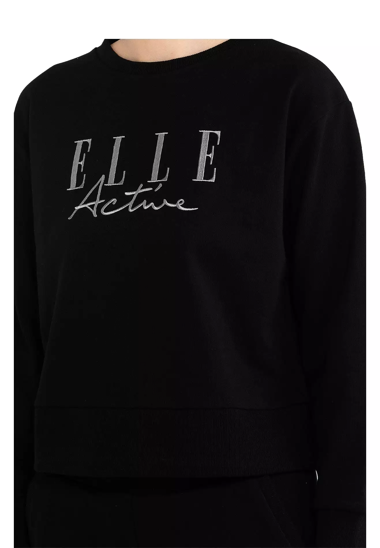 ELLE Active Classical Logo Round Neck Sweater