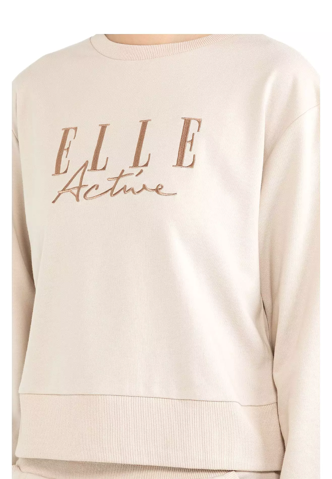 ELLE Active Classical Logo Round Neck Sweater