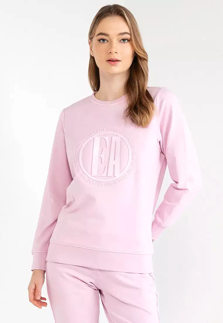 ELLE Active Embossed Camo Logo Sweater