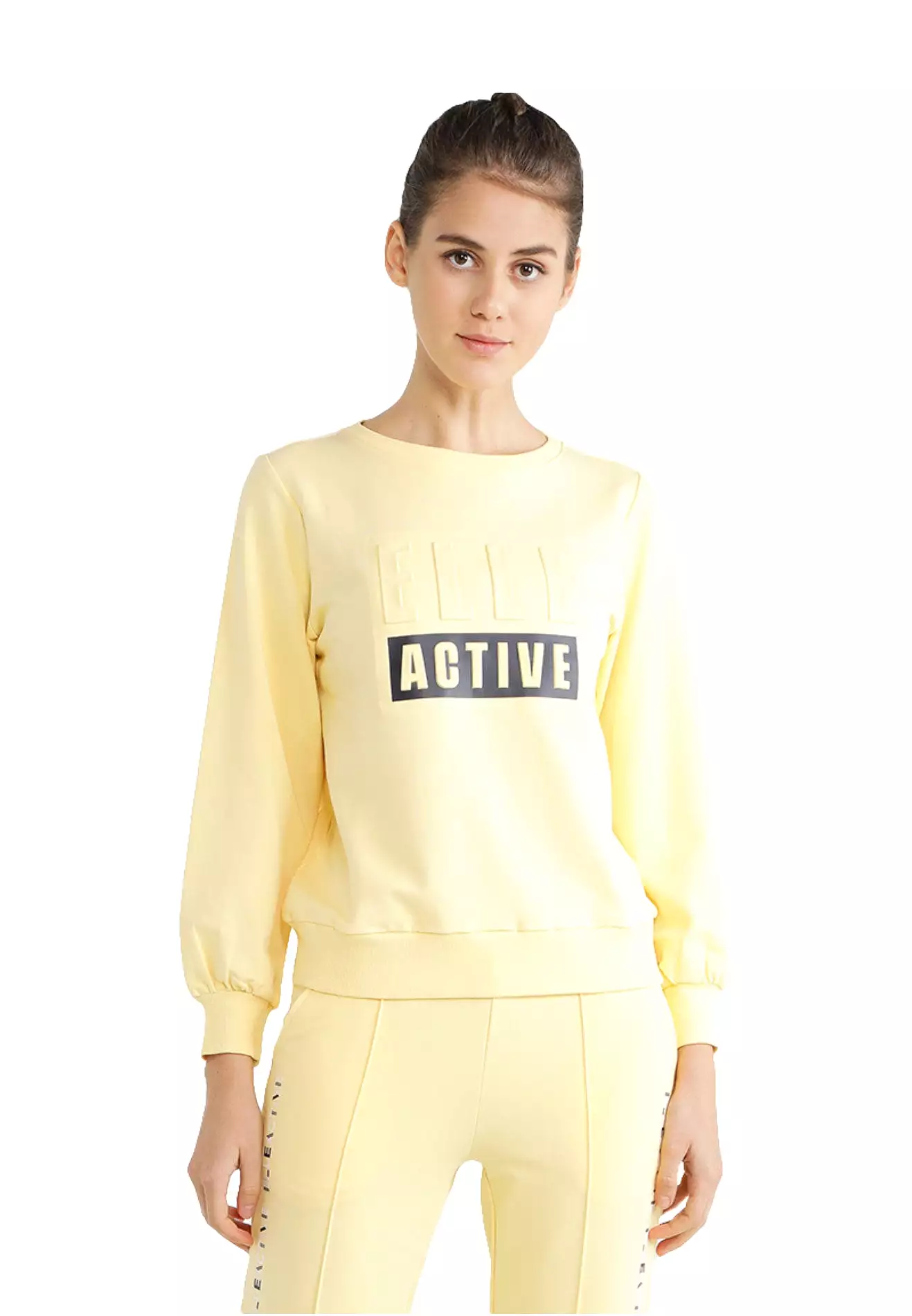 ELLE Active Embossed Logo Sweater