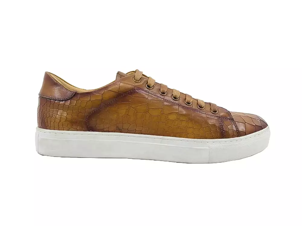 Embossed Leather Fashion Sneaker