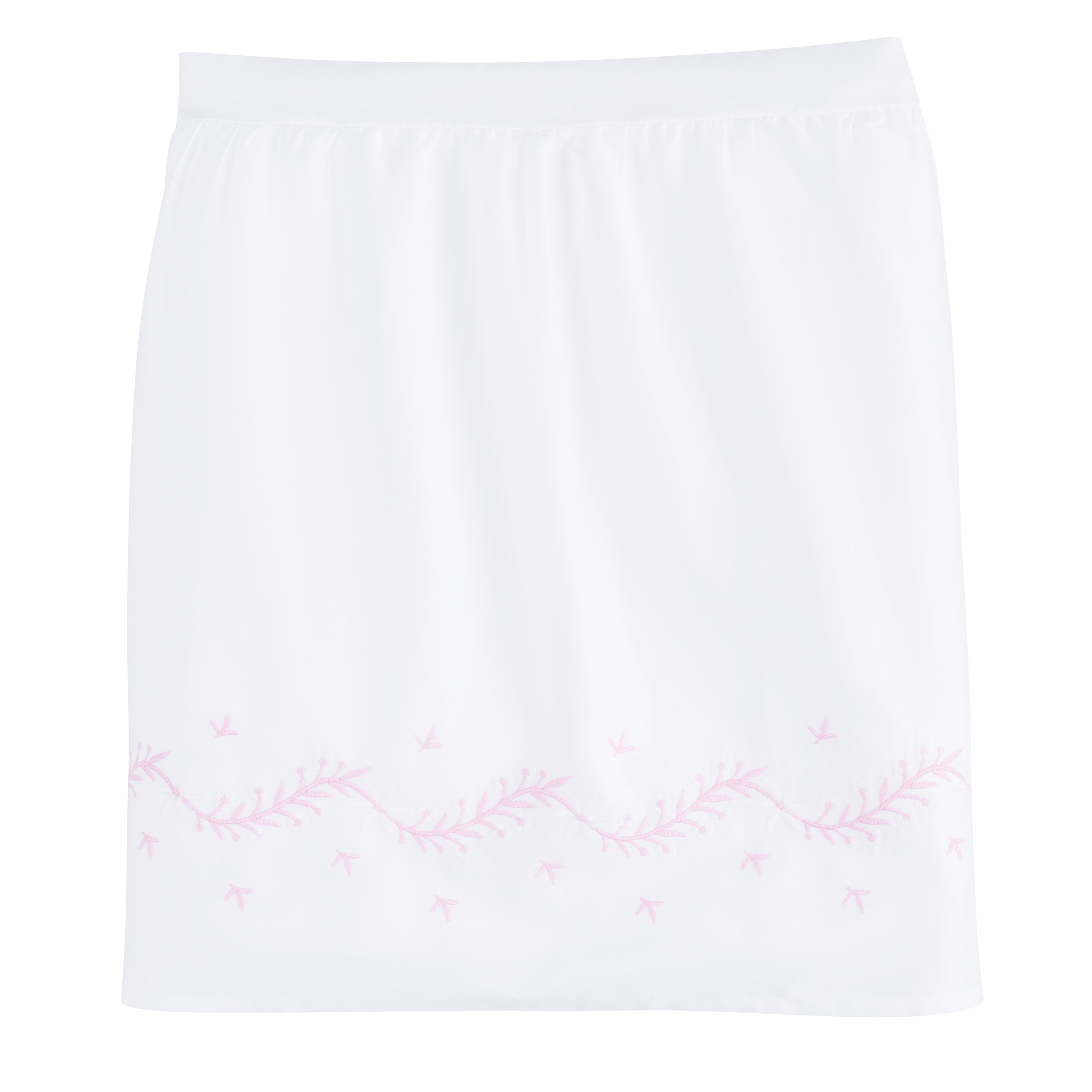 Embroidered Crib Skirt - Blush