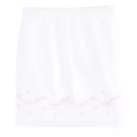 Embroidered Crib Skirt - Blush