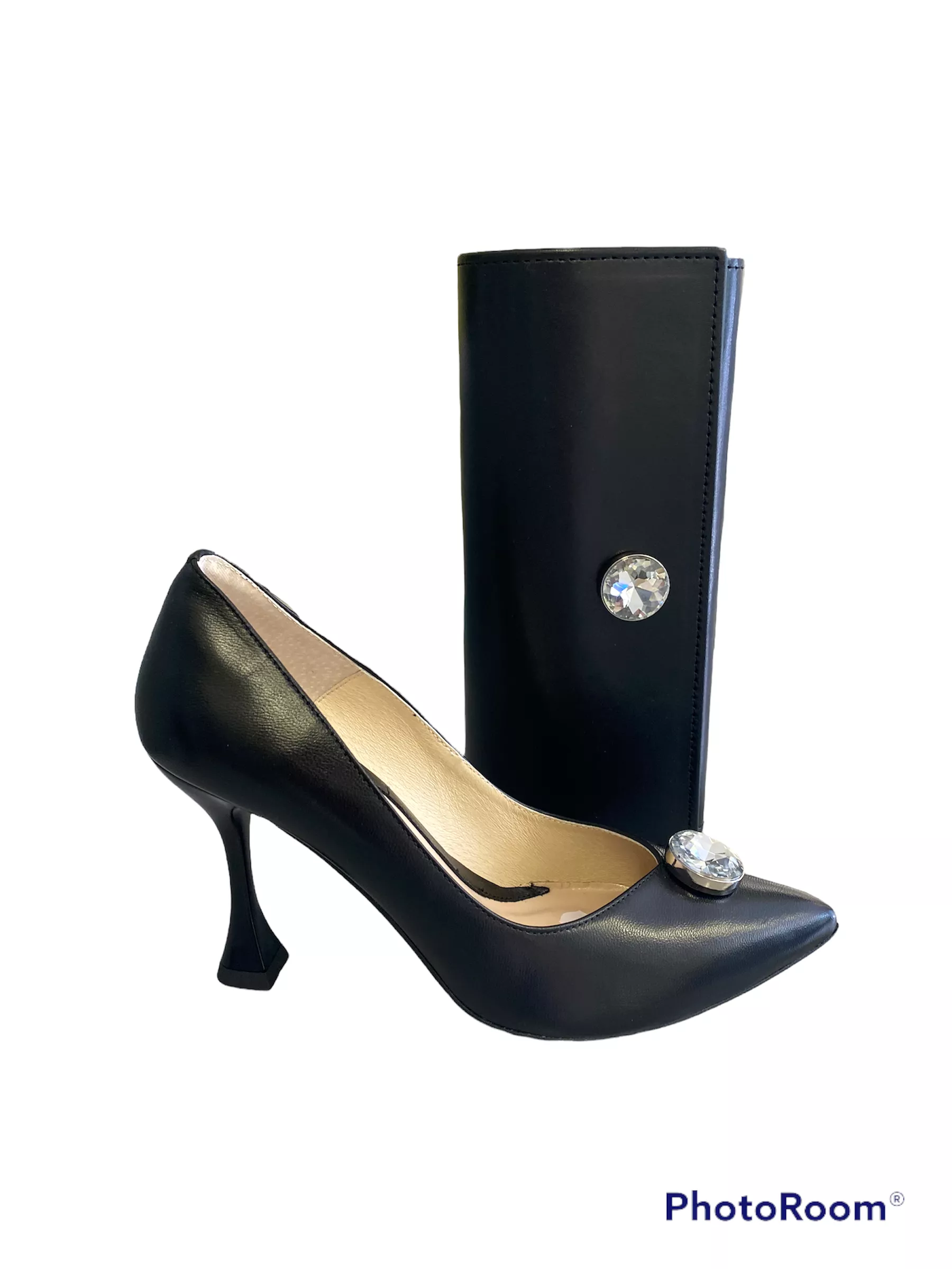 Emis Black Heeled Shoe