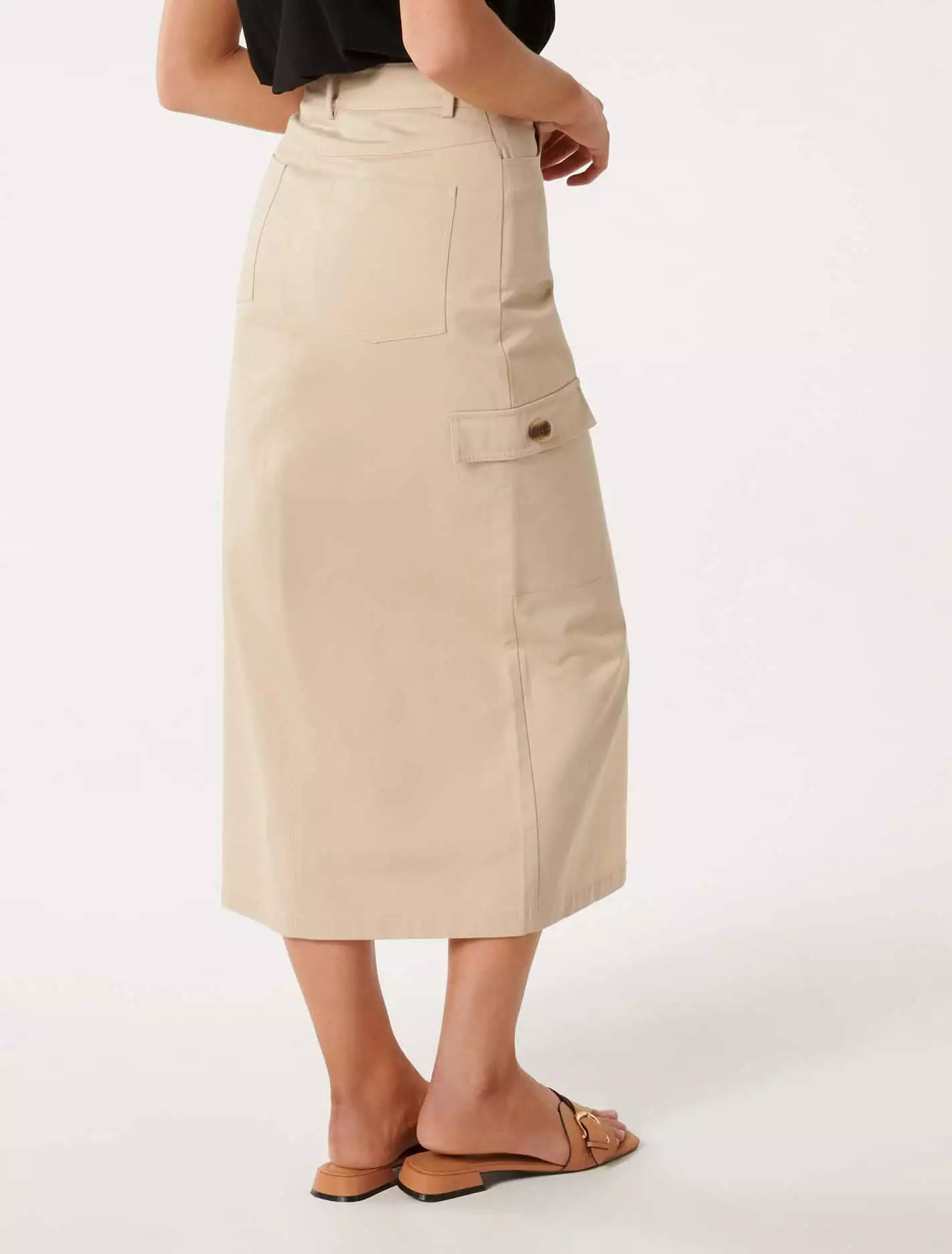 Evelyn Split Midi Skirt