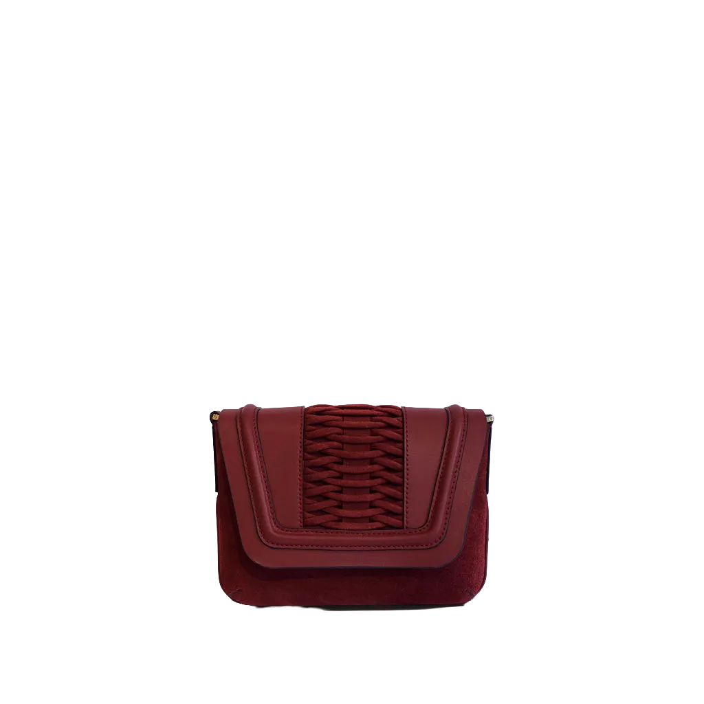 Fabiana braided clutch bordeaux