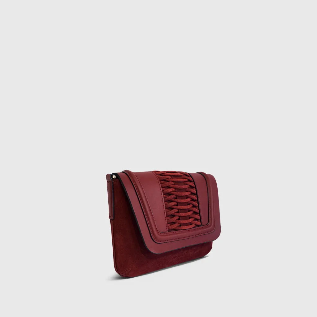 Fabiana braided clutch bordeaux