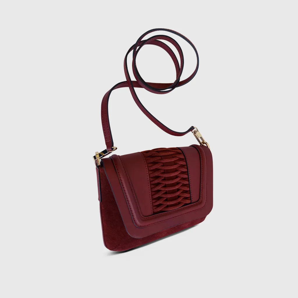 Fabiana braided clutch bordeaux