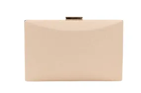 FABUCCI gold shimmer rectangle box clutch