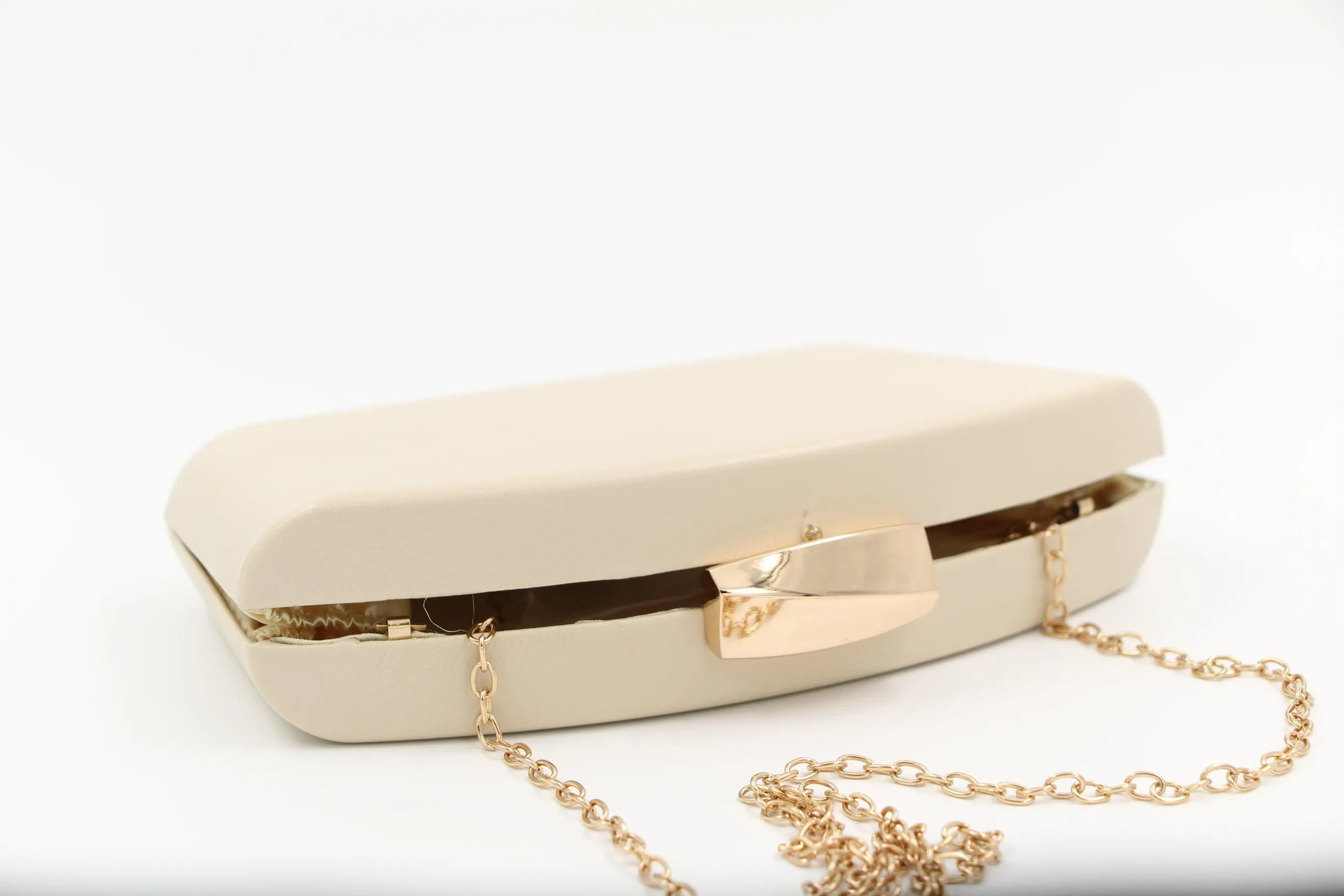 FABUCCI Nude clamshell clutch