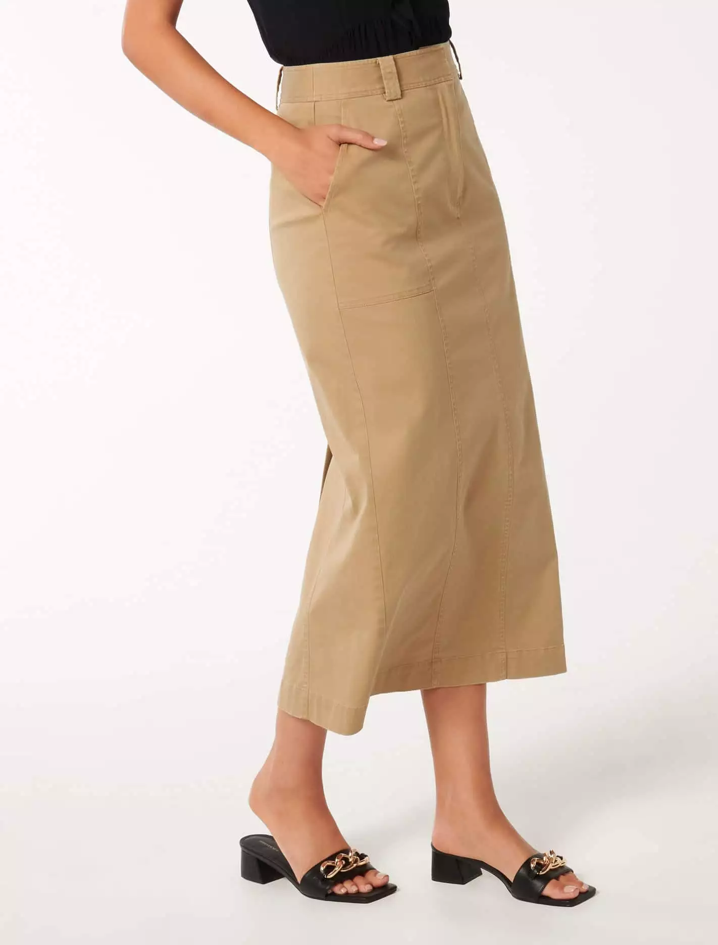 Farrah Pintuck Maxi Skirt