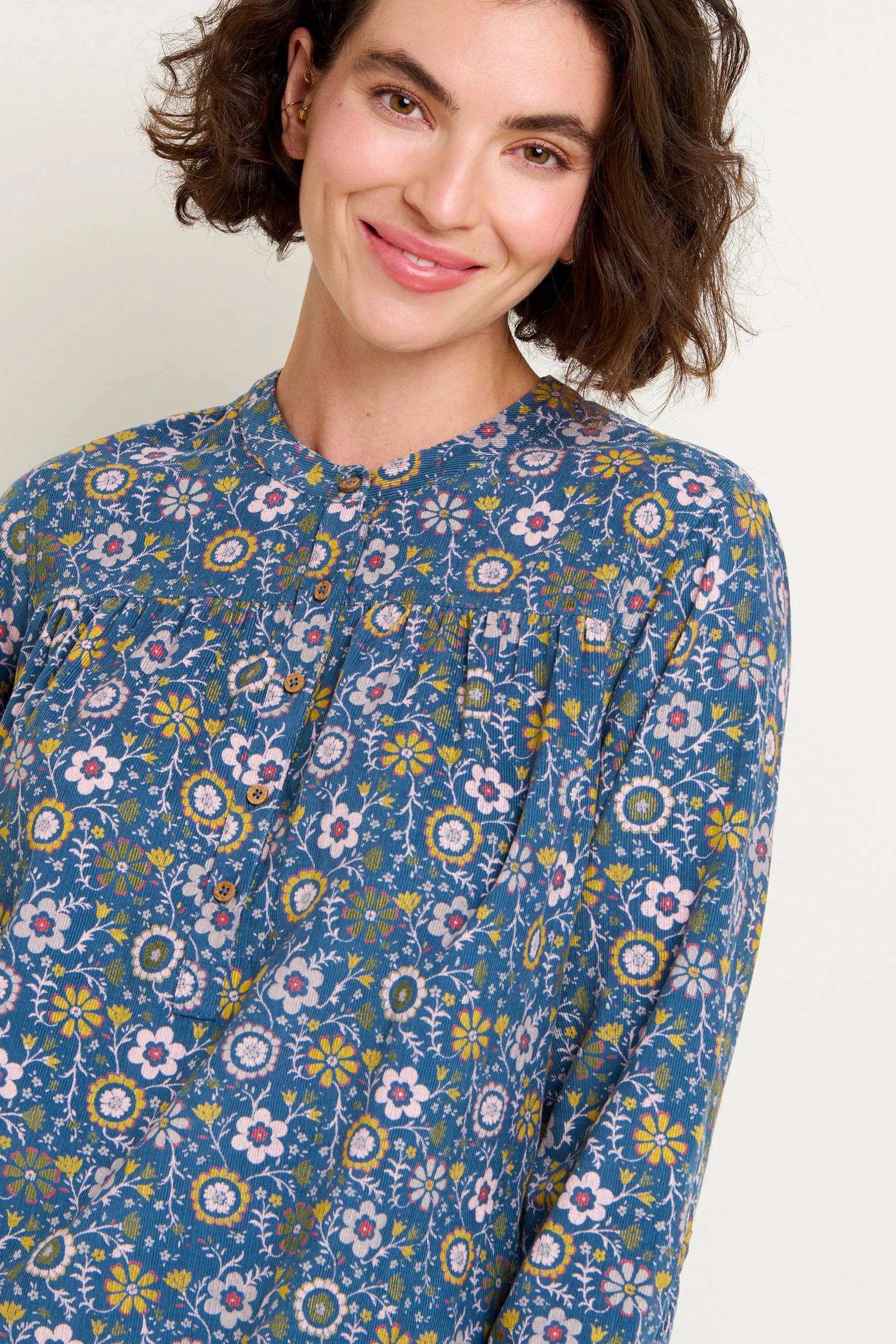 Folk Floral Cord Shirt