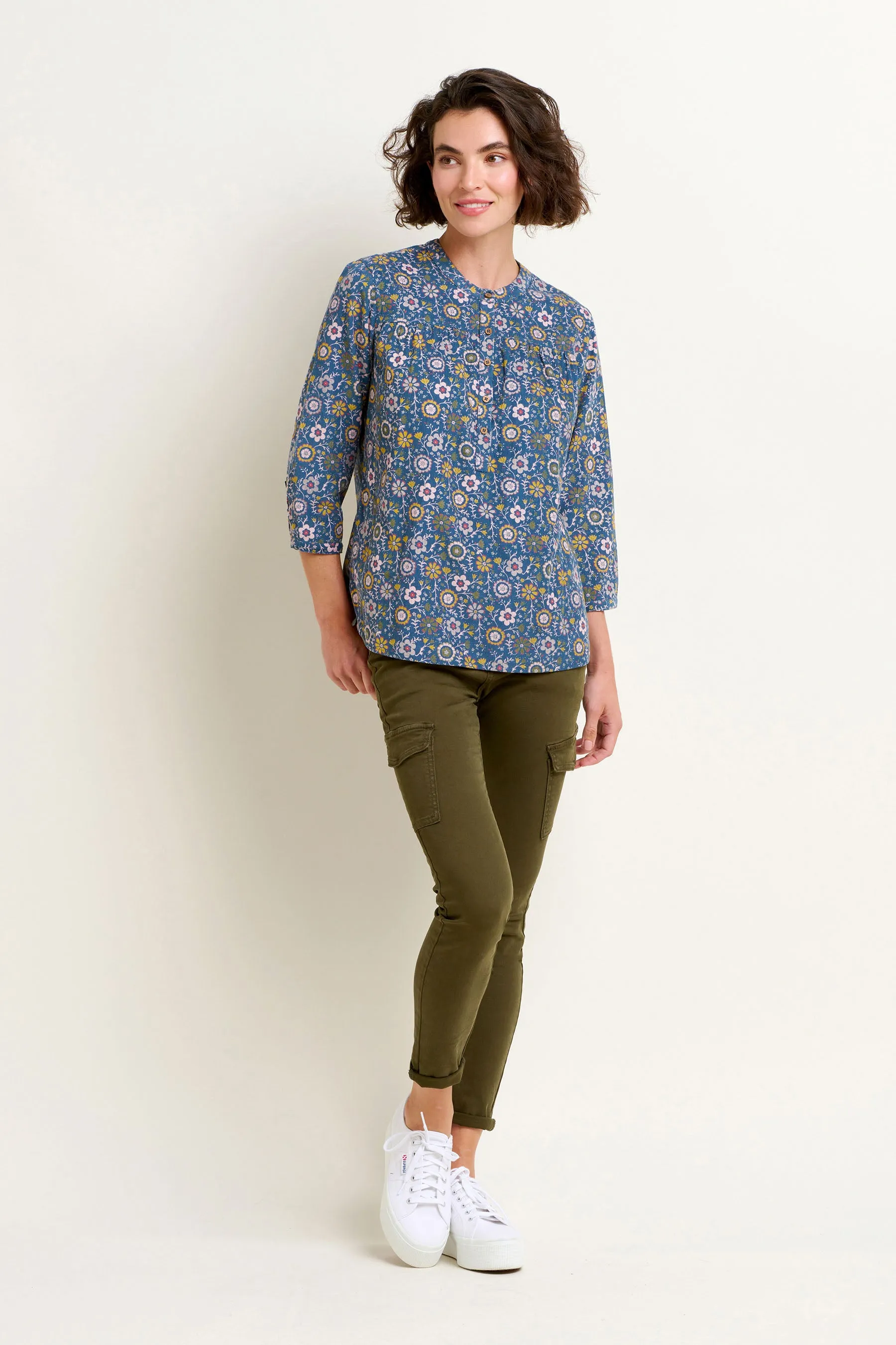 Folk Floral Cord Shirt