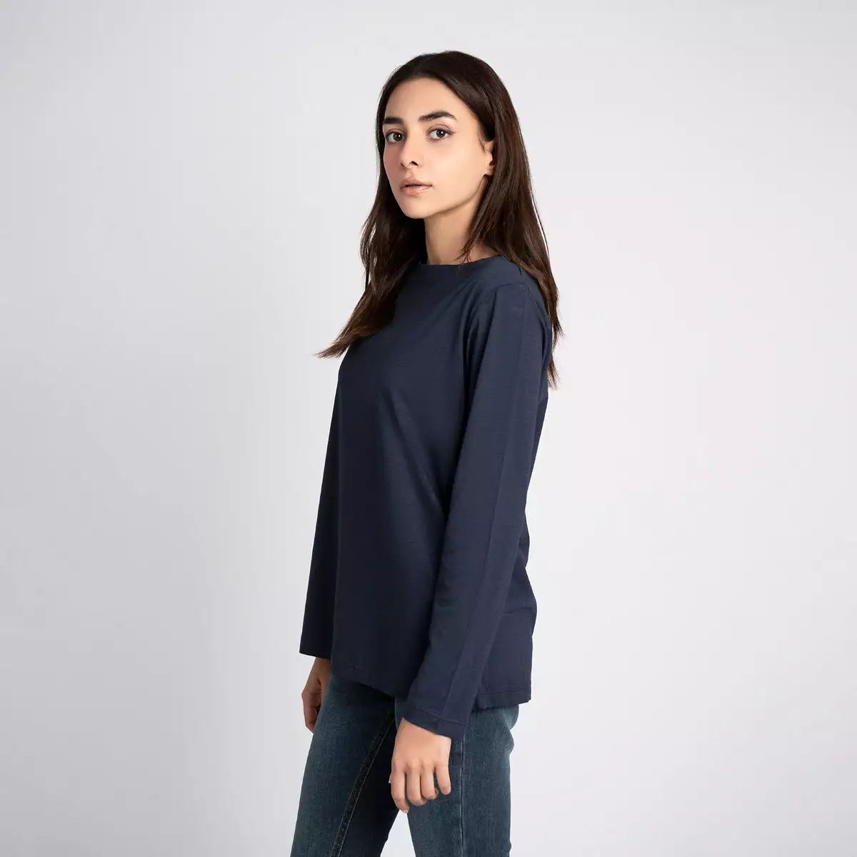 Full Sleeve Boat Neck T Shirt - HSSW1230001