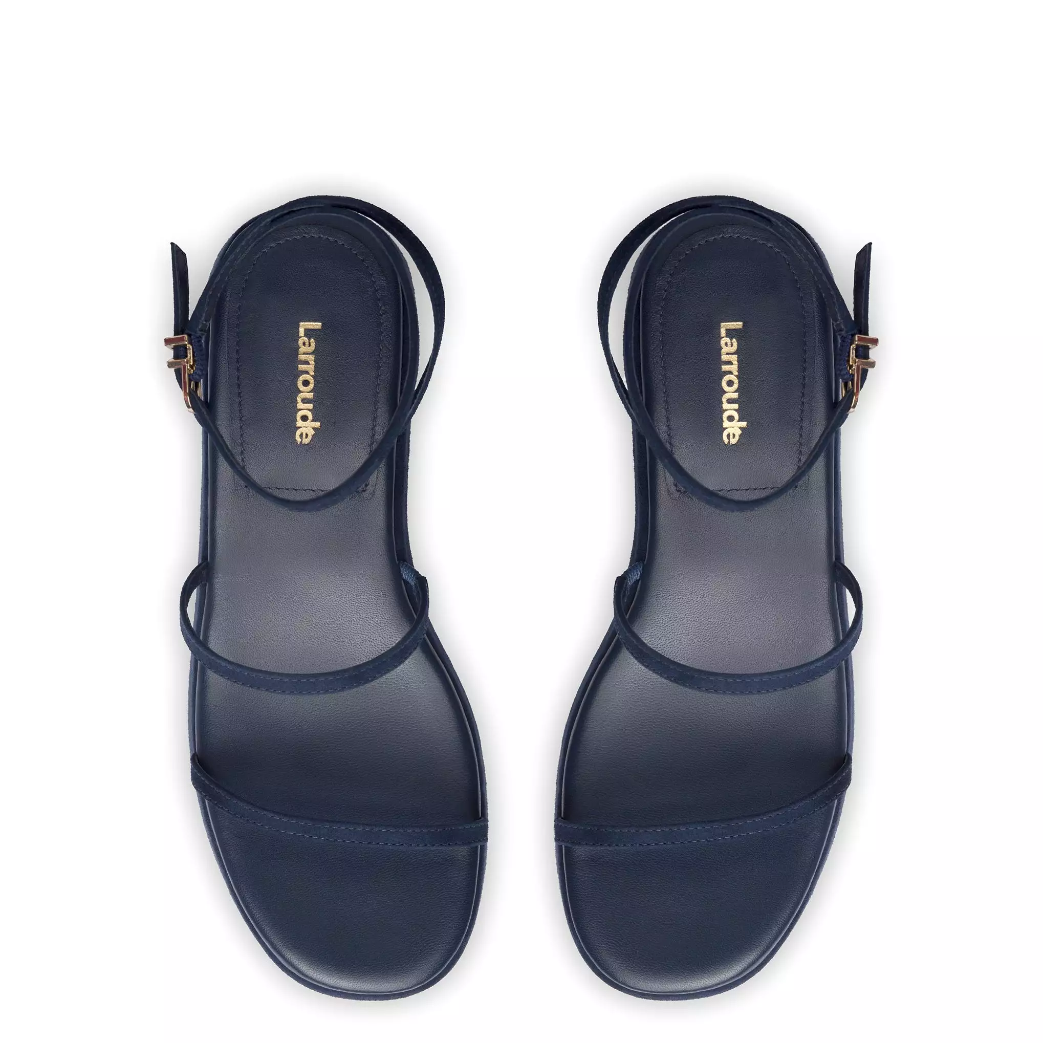 Gio Flatform Sandal In Navy Suede