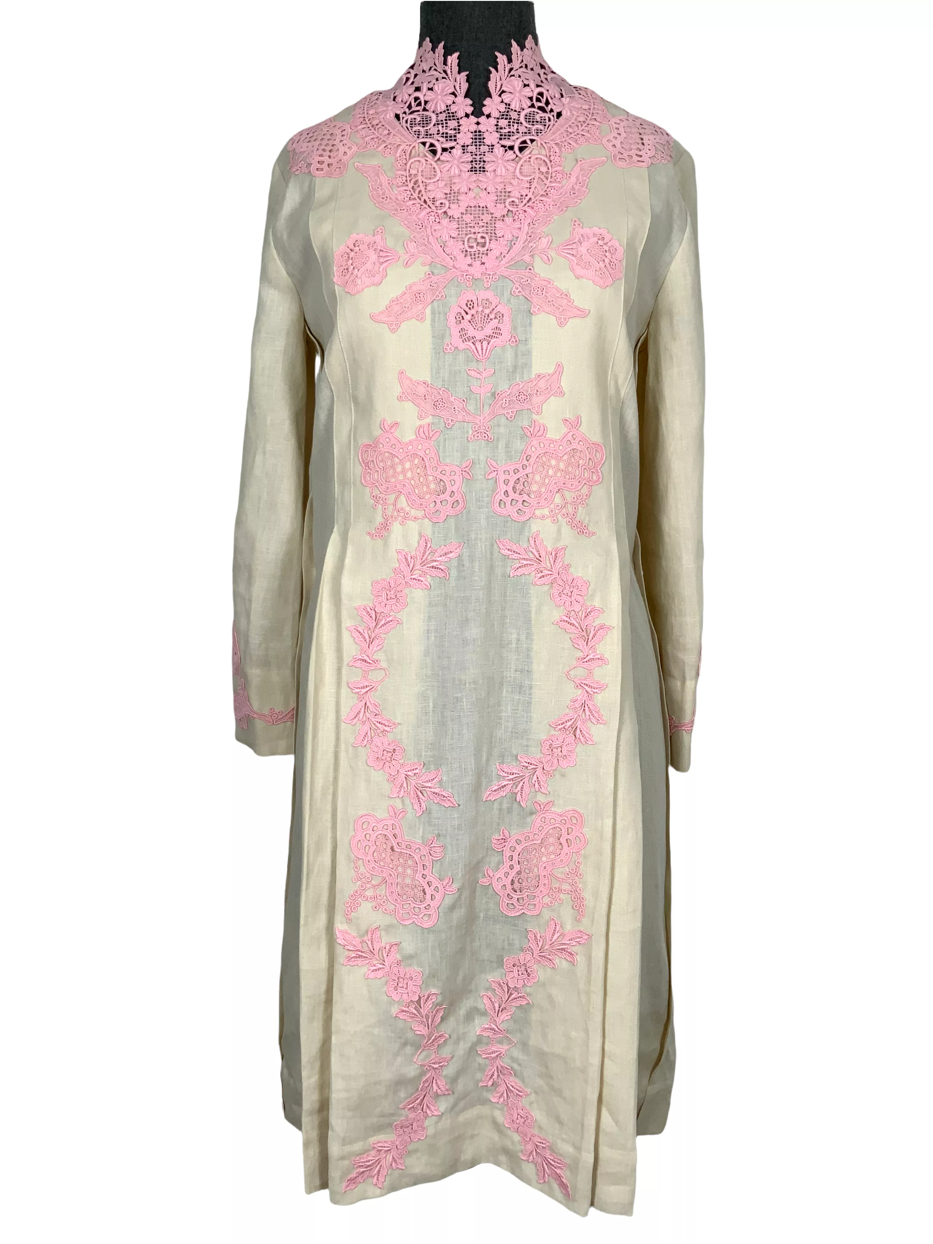 Gucci Linen and Lace Kaftan Dress Size S