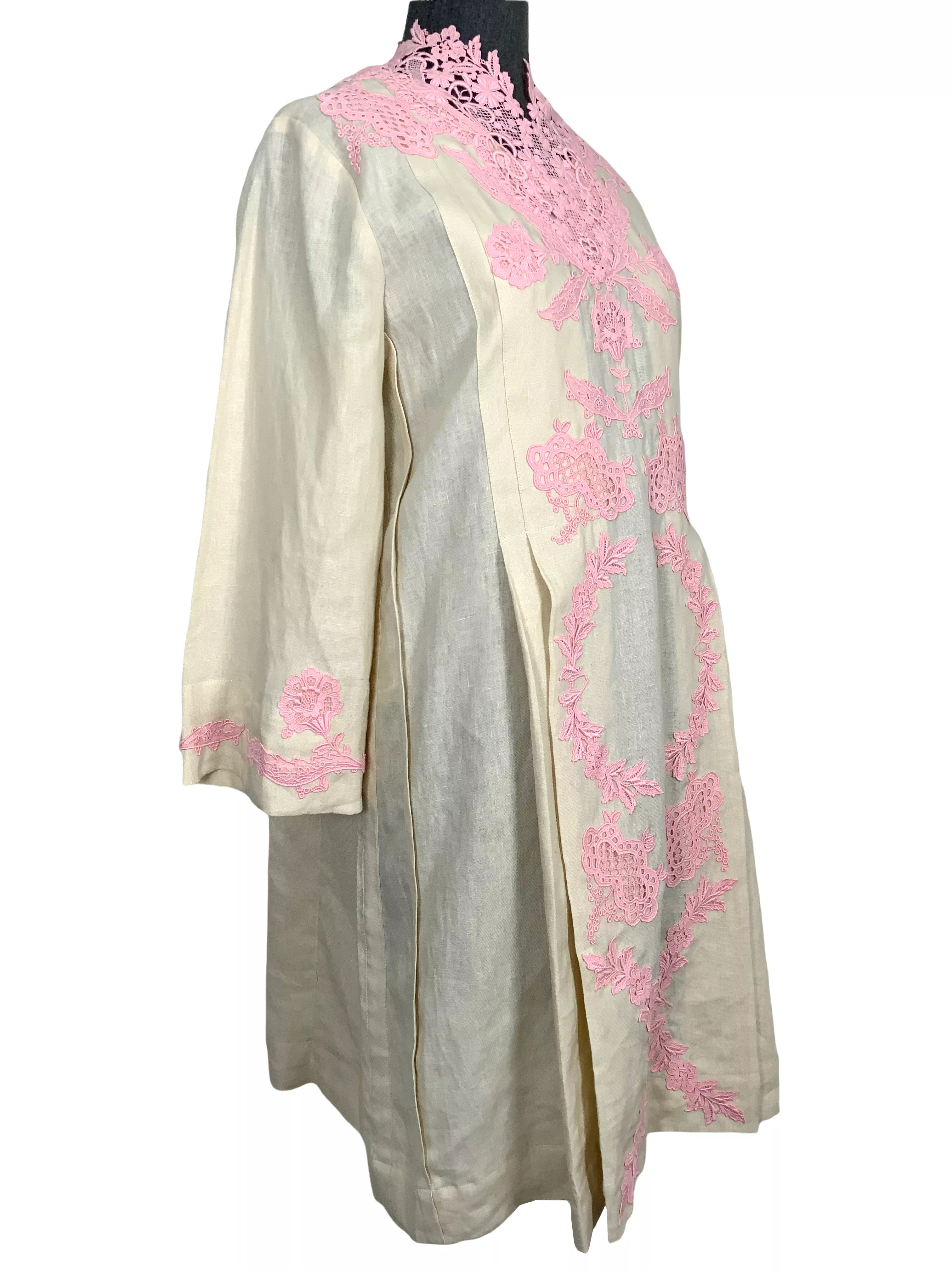 Gucci Linen and Lace Kaftan Dress Size S