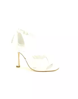 GUESS White Funnel Heel Sandal