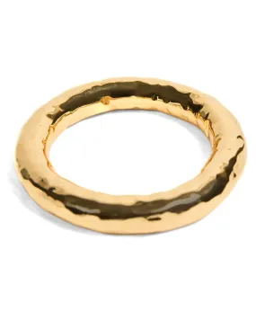 Hammered Gold Chunky Bangle