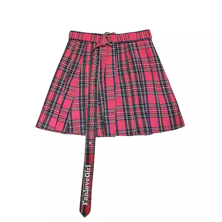 HARAJUKU SWEET JK PLEATED SKIRT WITH BELT BY56666