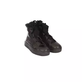 High Sneaker Fur Metal Wash Black