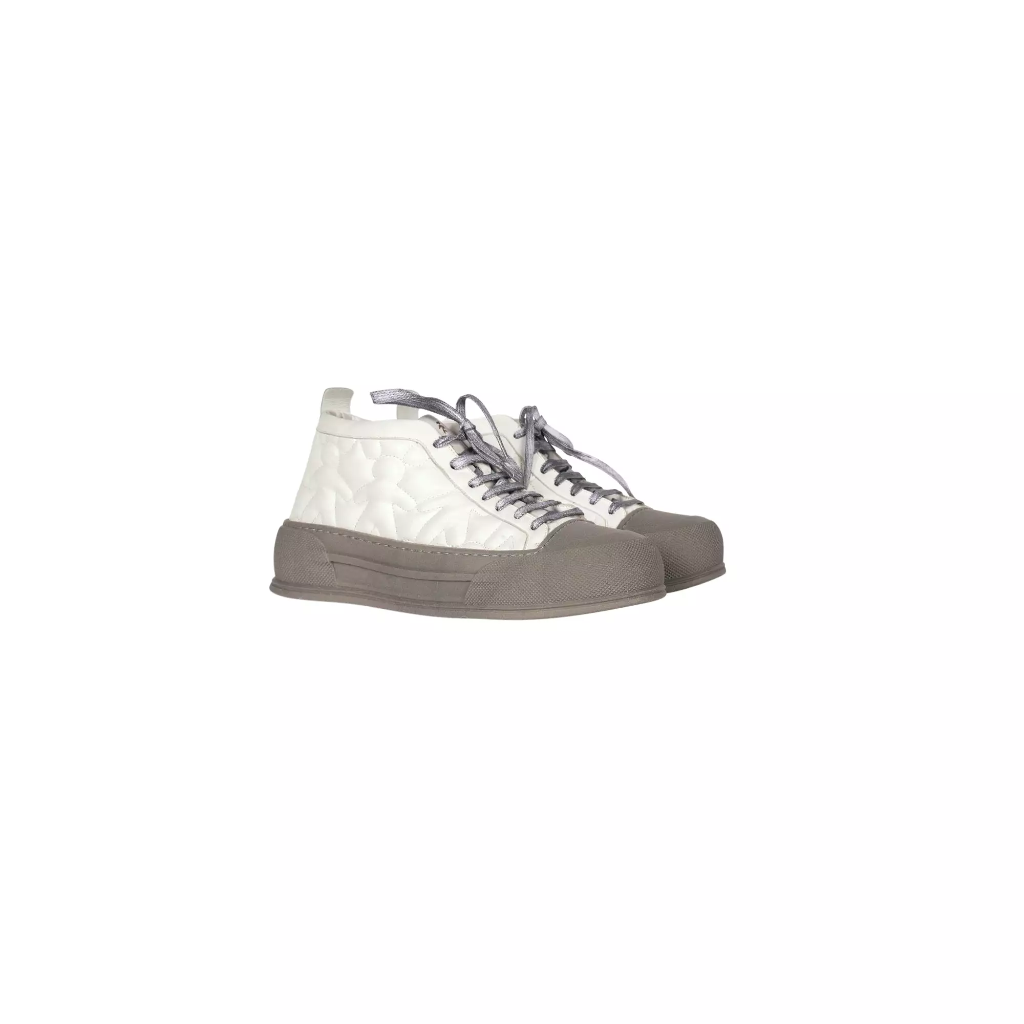 High Sneaker Omino Trapuntato white