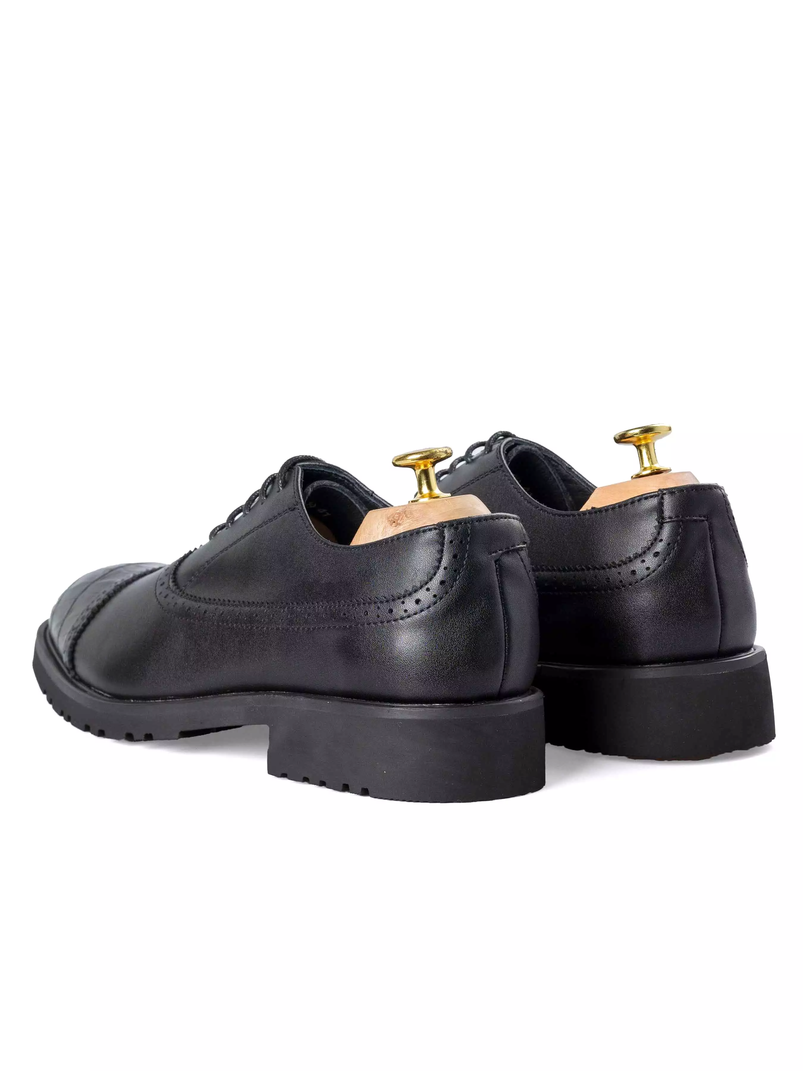 Howard Oxford Croco Cap Toe - Black Lace Up (Flexi-Sole)