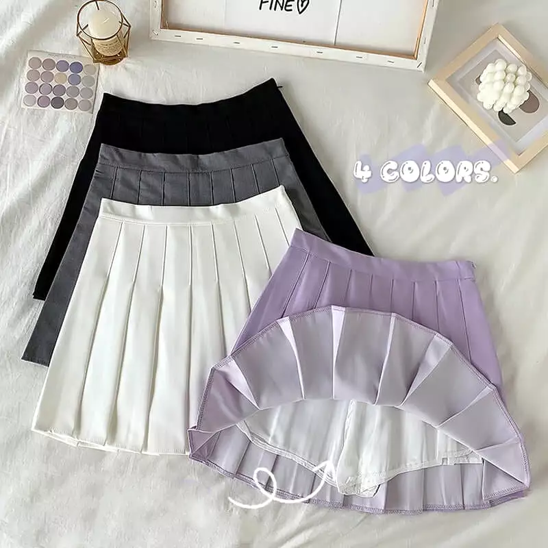 INS HOT PASTEL PLEATED SKIRT BY60304