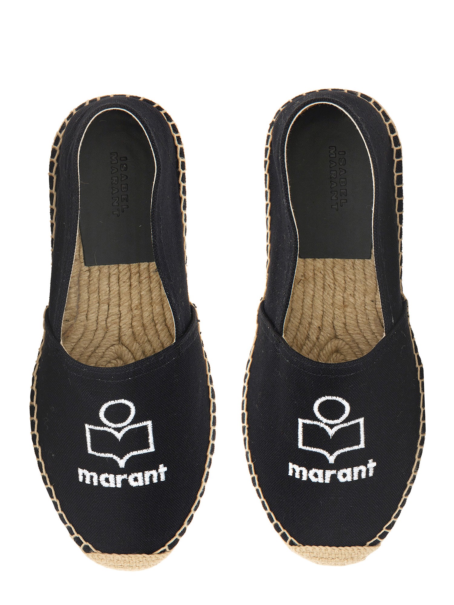 ISABEL MARANT    COTTON CANVAS ESPADRILLES WITH LOGO