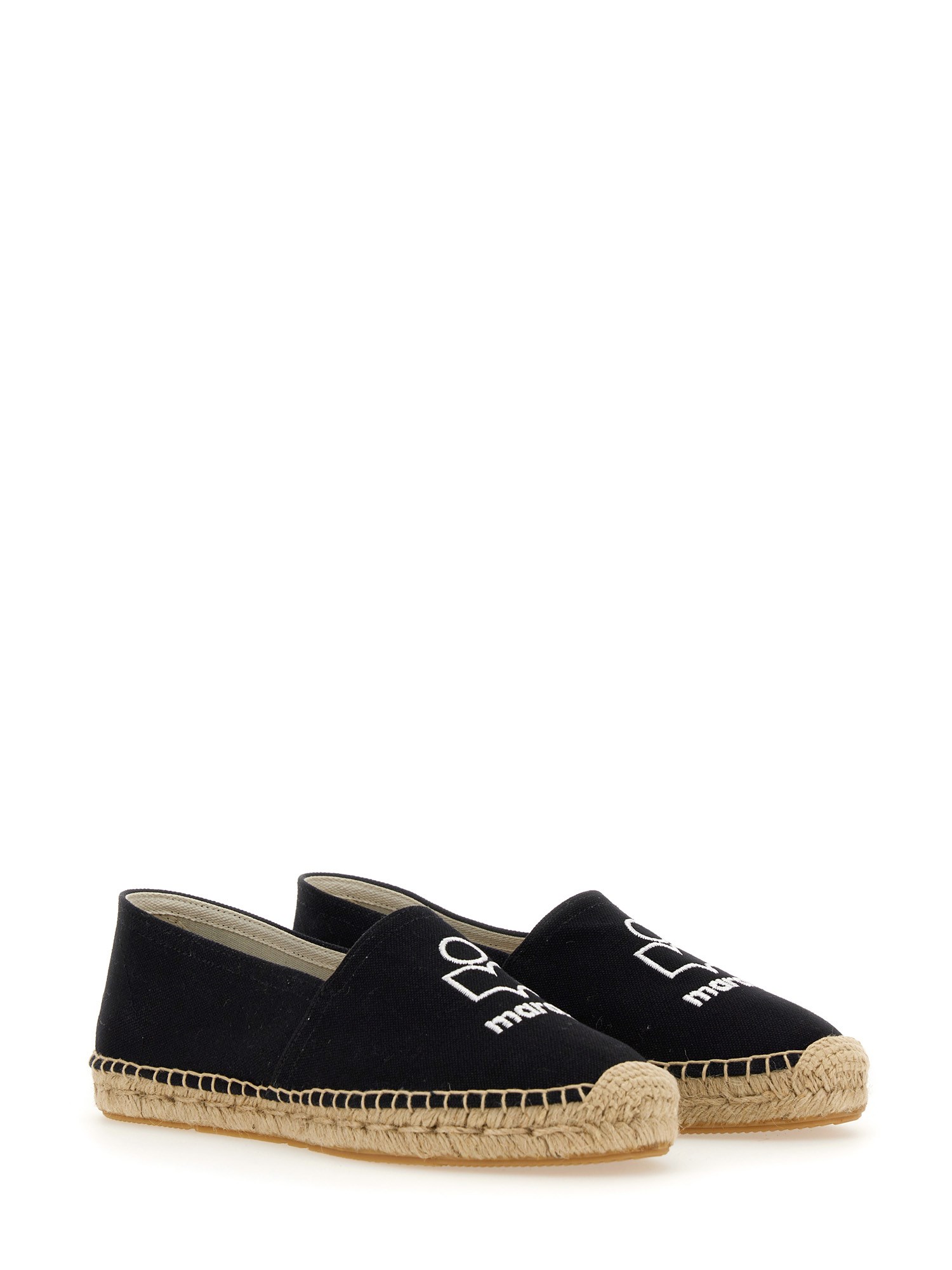 ISABEL MARANT    COTTON CANVAS ESPADRILLES WITH LOGO