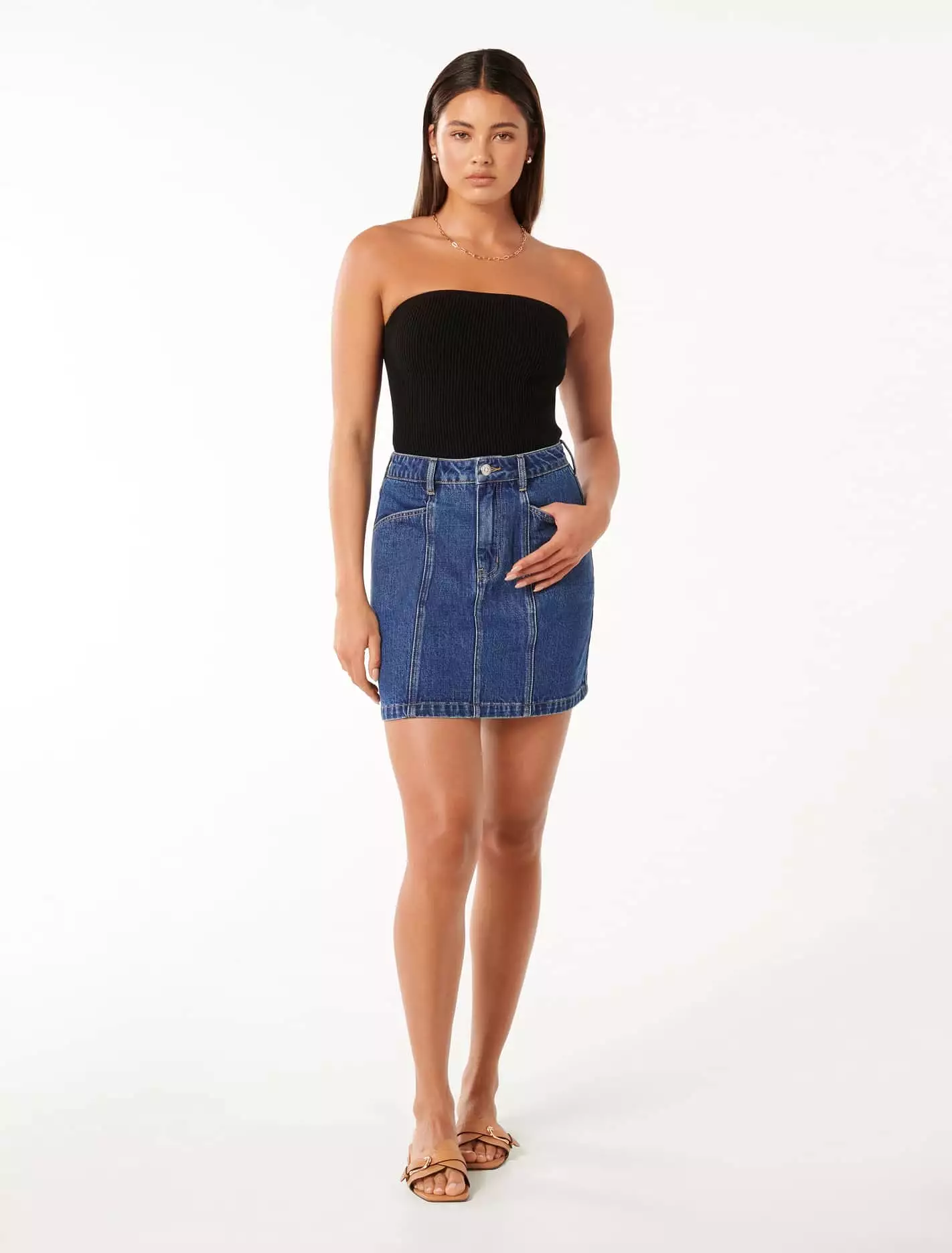 Kaylie Denim Mini Skirt