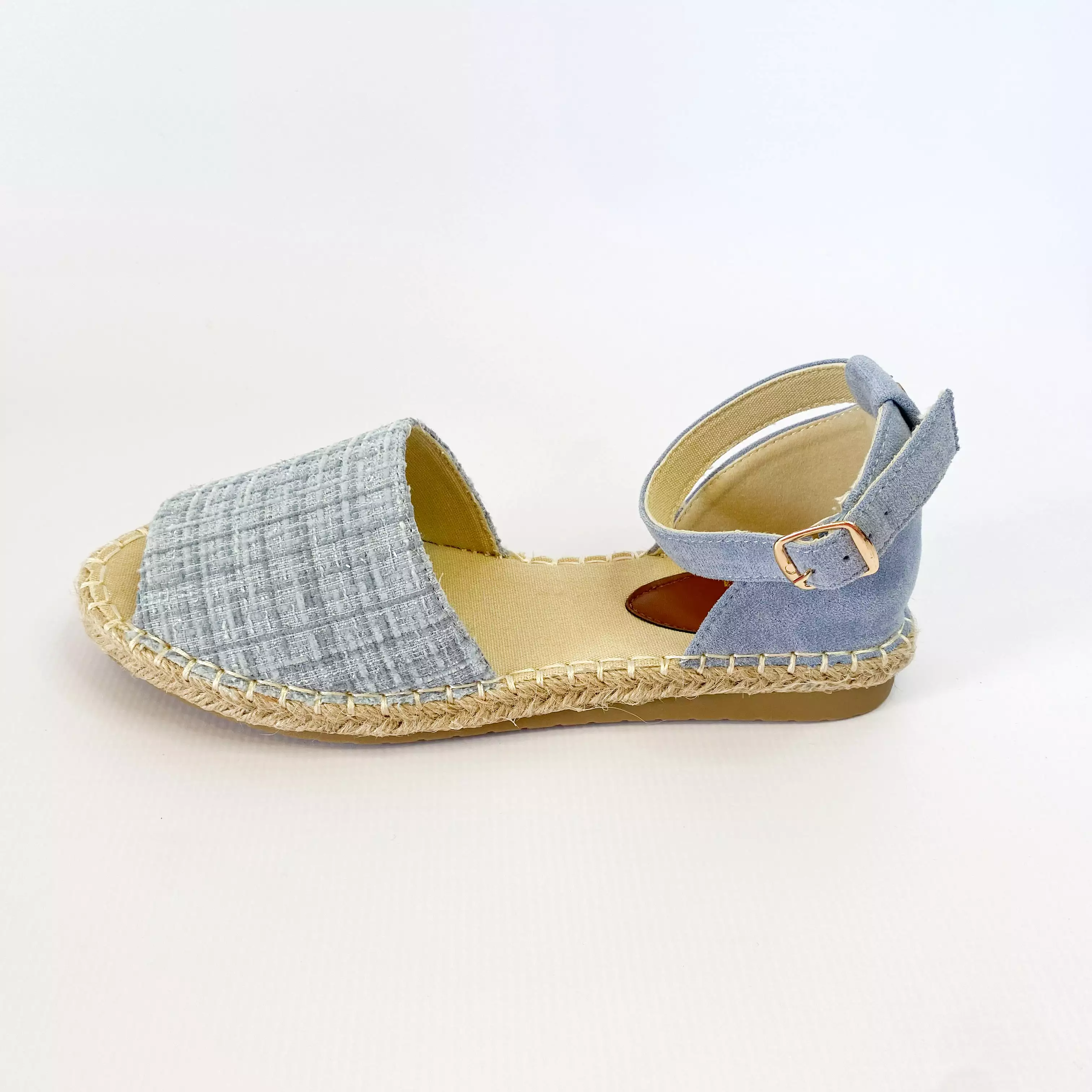 KG light blue open toe espadrille