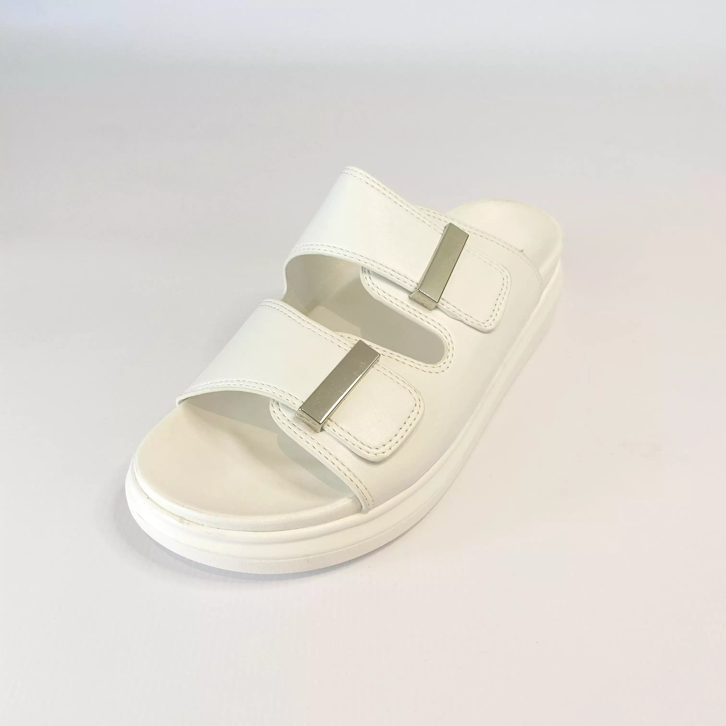 KG white double strap sandal