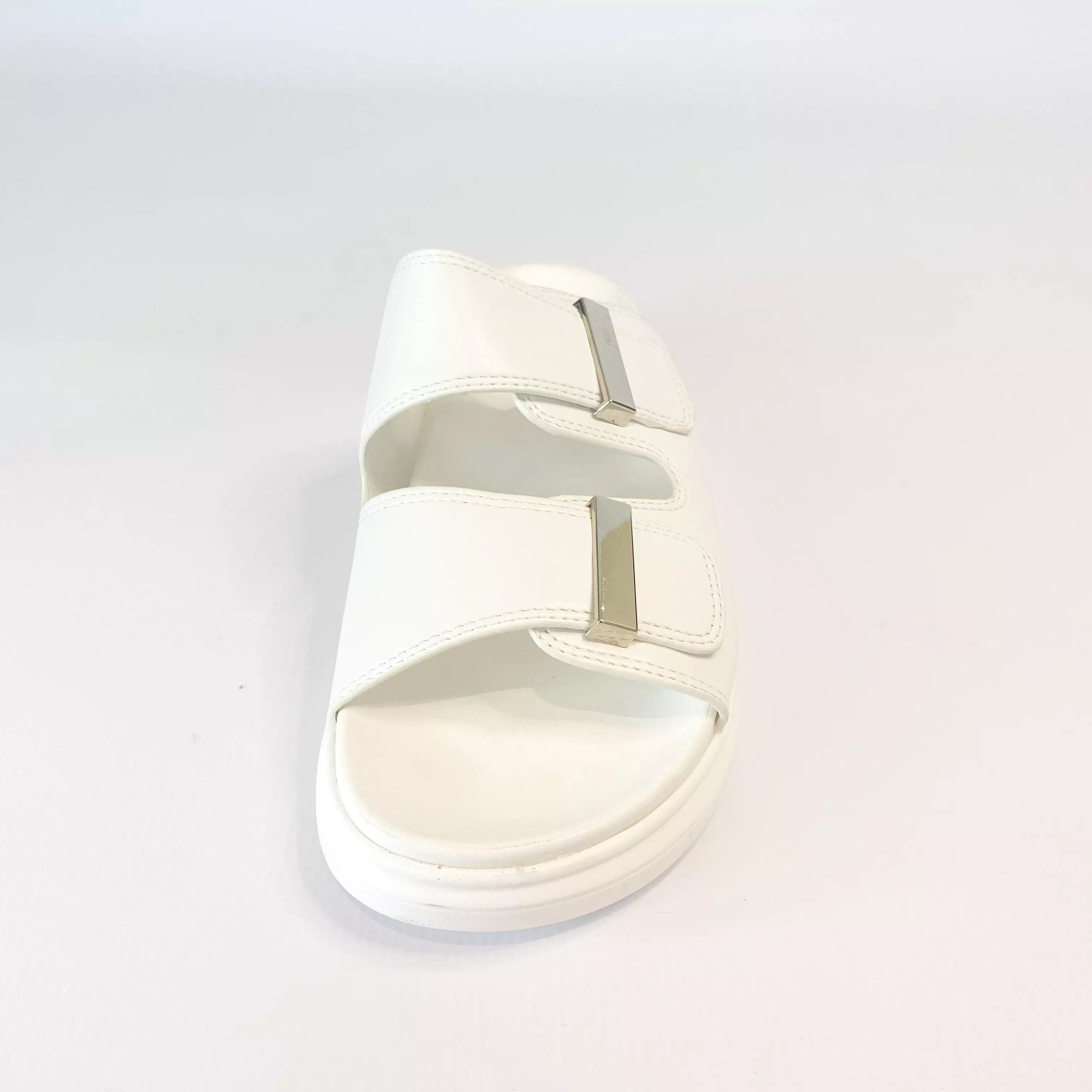 KG white double strap sandal