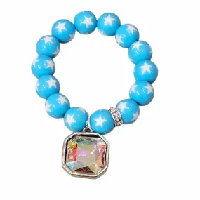 KIG Blue Star Square AB Chunky Bracelet