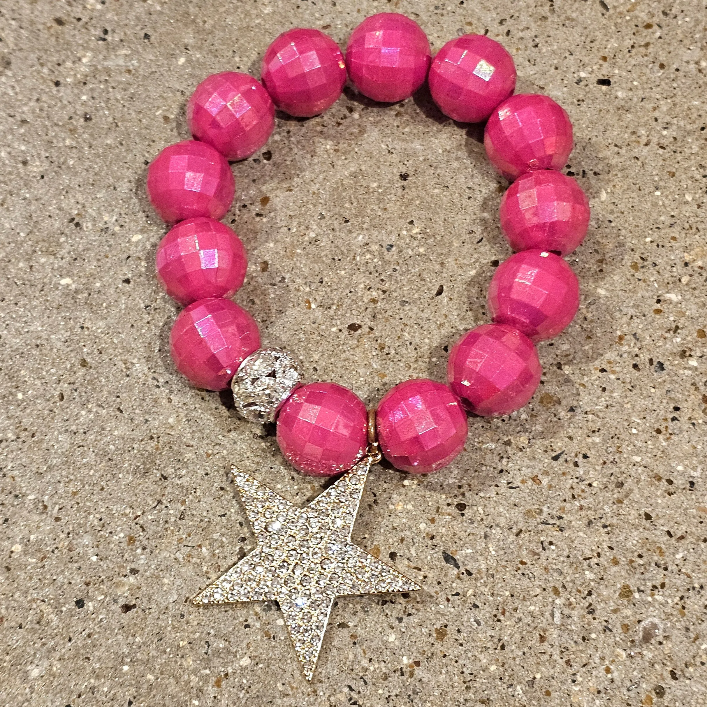 KIG Pink Star Chunky Bracelet