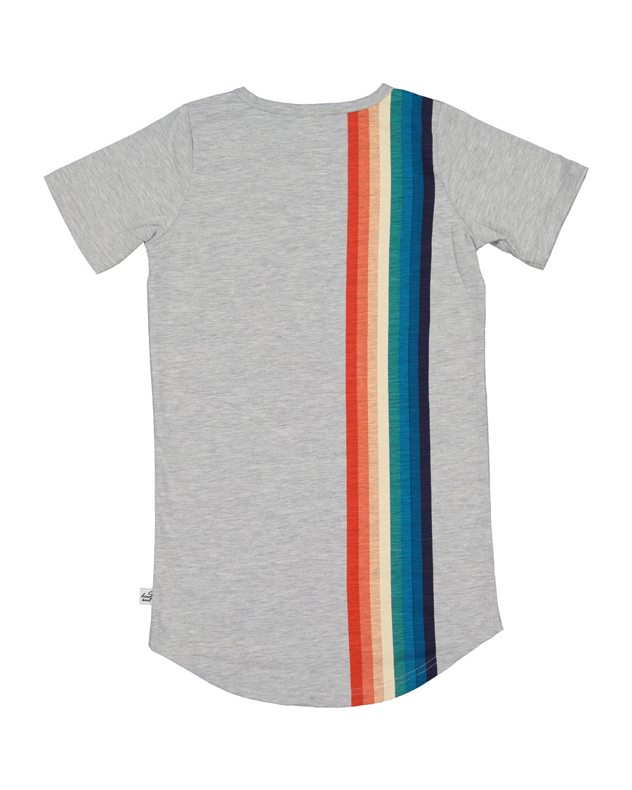 Kissed by Radicool Rainbow Stripe Skater Tee Dress