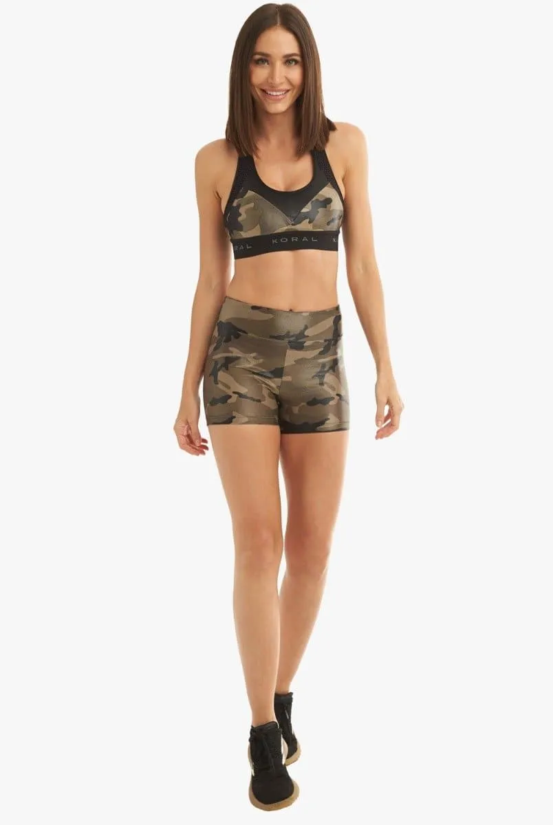 Koral Activewear Hot High Rise Infinity Short - Camo